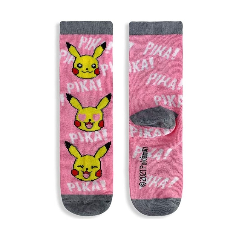 Pack de 3 calcetines niña Pokémon Talla 23-26 Raíz MERCHAN-STORE Calcetines  Pokemon