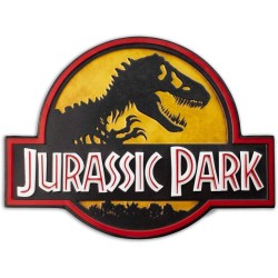 Réplica Señal Metálica Logo Jurassic Park