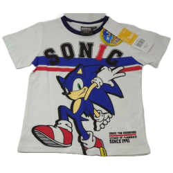 Camiseta Niño Blanca Sonic...