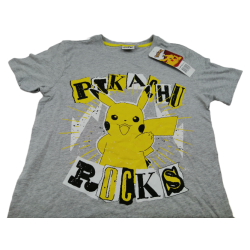 Camiseta Gris Pikachu Rocks...