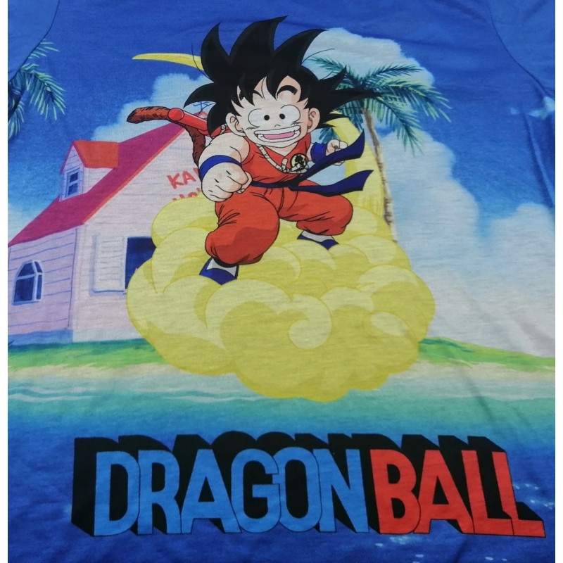 Camiseta Azul para ni o Goku Nube Dragon Ball