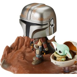 Figura POP The Mandalorian con Baby Yoda The Mandalorian Star Wars (CAJA EXTERIOR UN POCO DETERIORADA)