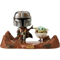 Figura POP The Mandalorian con Baby Yoda The Mandalorian Star Wars (CAJA EXTERIOR UN POCO DETERIORADA)