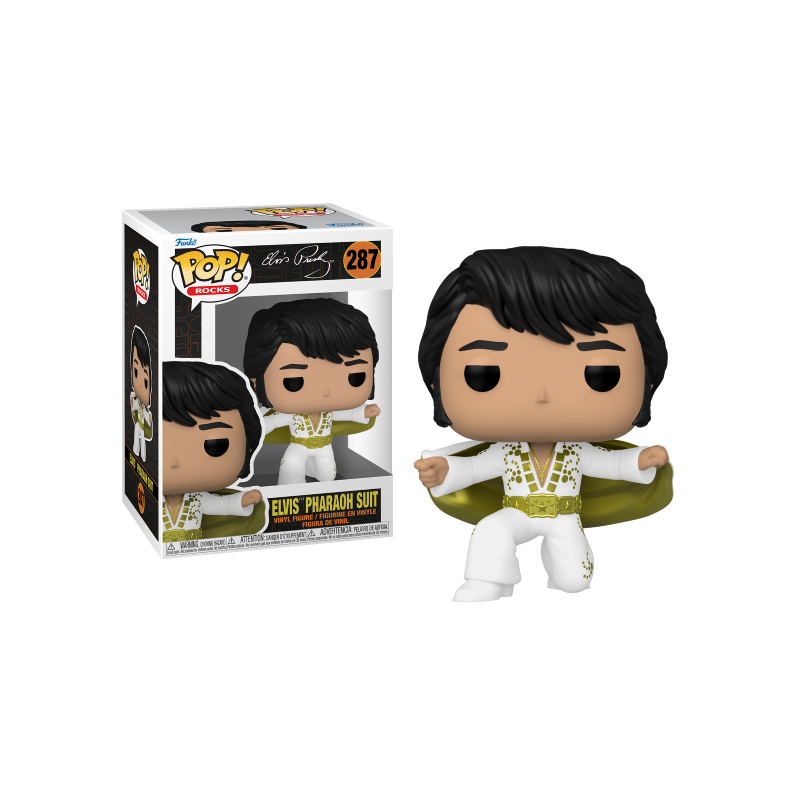 Figura POP Elvis Presley traje Pharaoh Rocks (CAJA EXTERIOR UN POCO DETERIORADA)